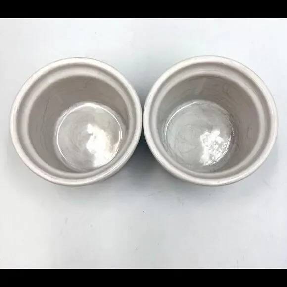 Vintage 2005 LE CREUSET‎ Stoneware Ramekins 4 oz  (150ml) White Set Of 2 - Picture 5 of 7